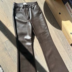 Wilfred - Melina Flare Faux Leather Pants - Size 2 - Brown